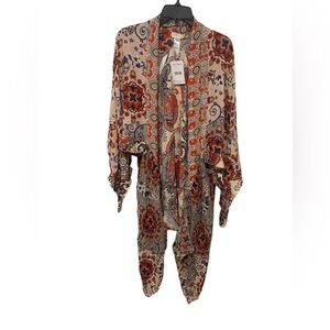 Free People Little Wing Paisley Floral Kimono